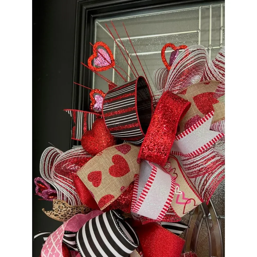 Valentines Day Grapevine Wreath Door Decor